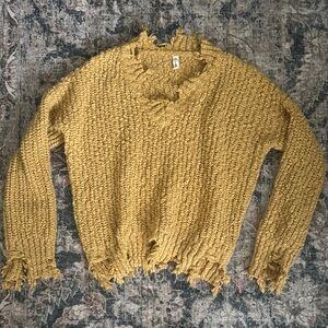 Wishlist Mustard V-Neck Sweater